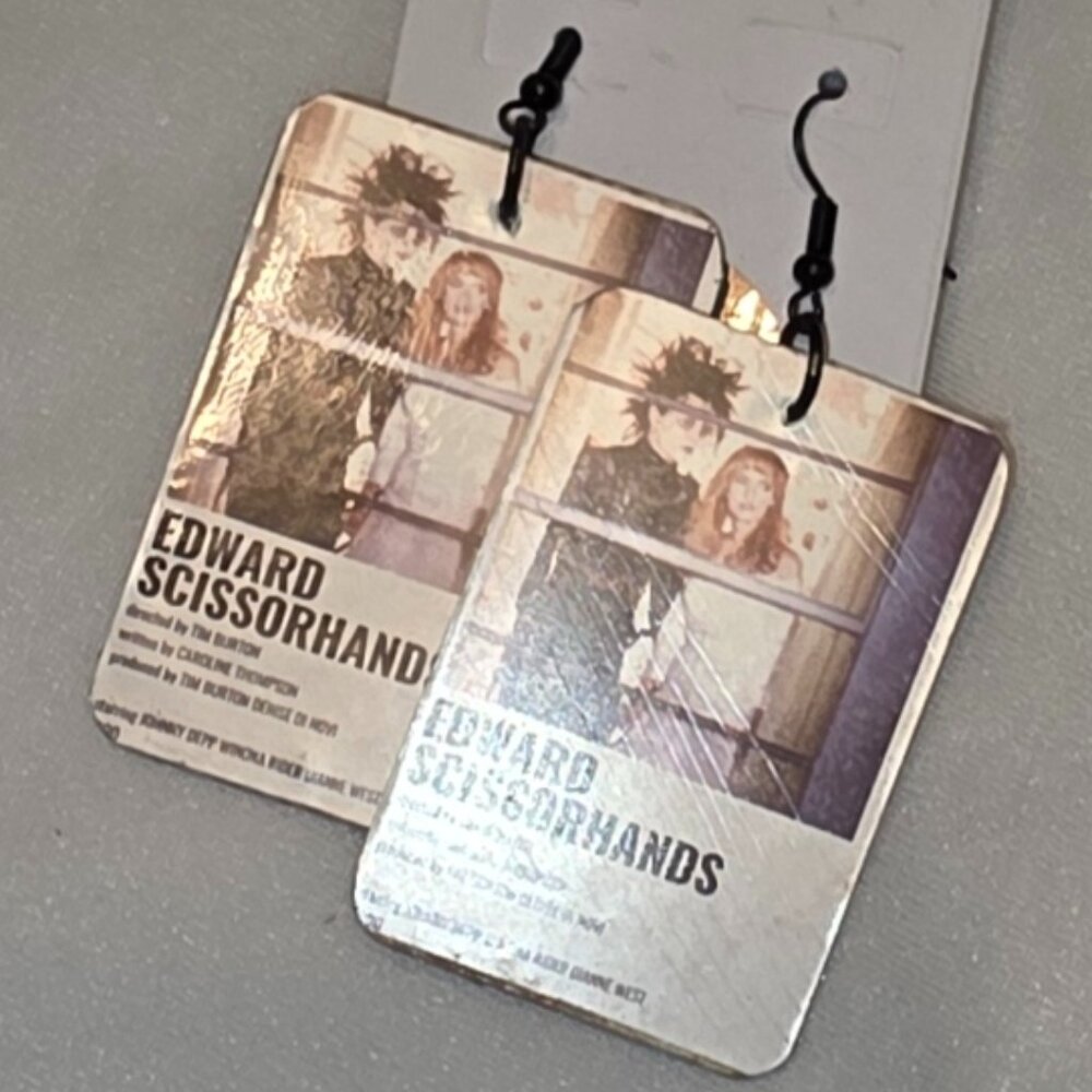 Edward Scissorhands Earrings Handmade Movie Gift Fans
